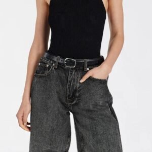 BAMBI CREAM BERMUDA DENIM SHORT