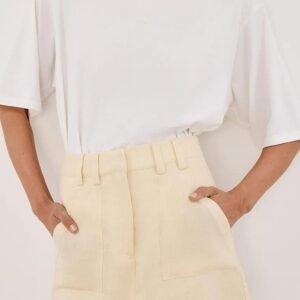 EVA LEMON LINEN SKORT