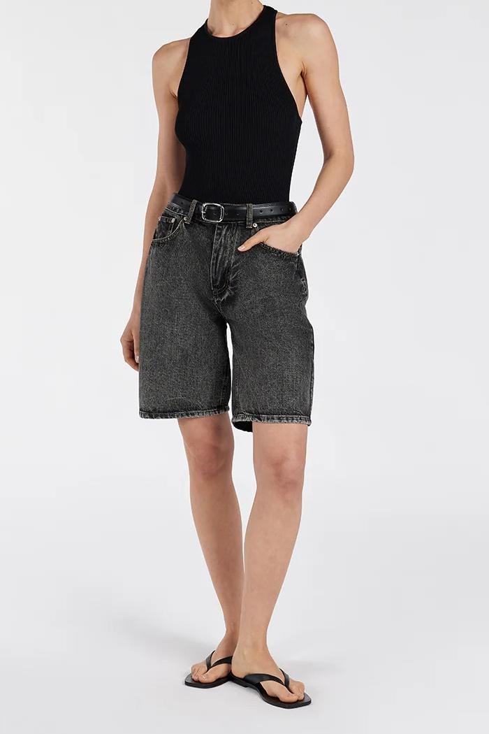 BAMBI CREAM BERMUDA DENIM SHORT