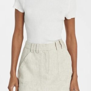 EVA NATURAL LINEN SKORT